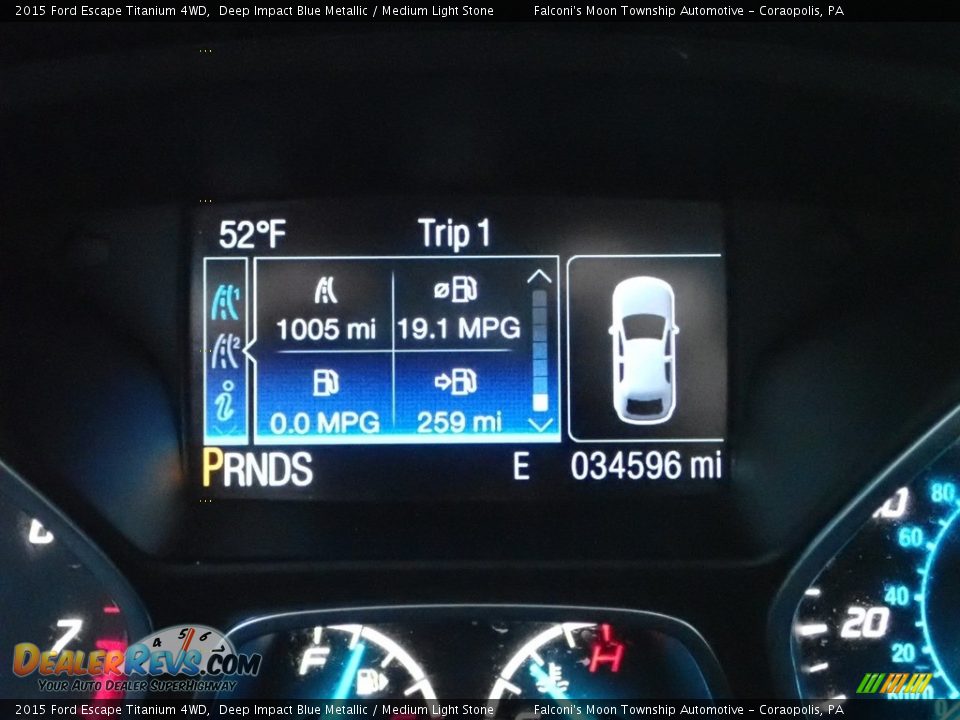 2015 Ford Escape Titanium 4WD Deep Impact Blue Metallic / Medium Light Stone Photo #24