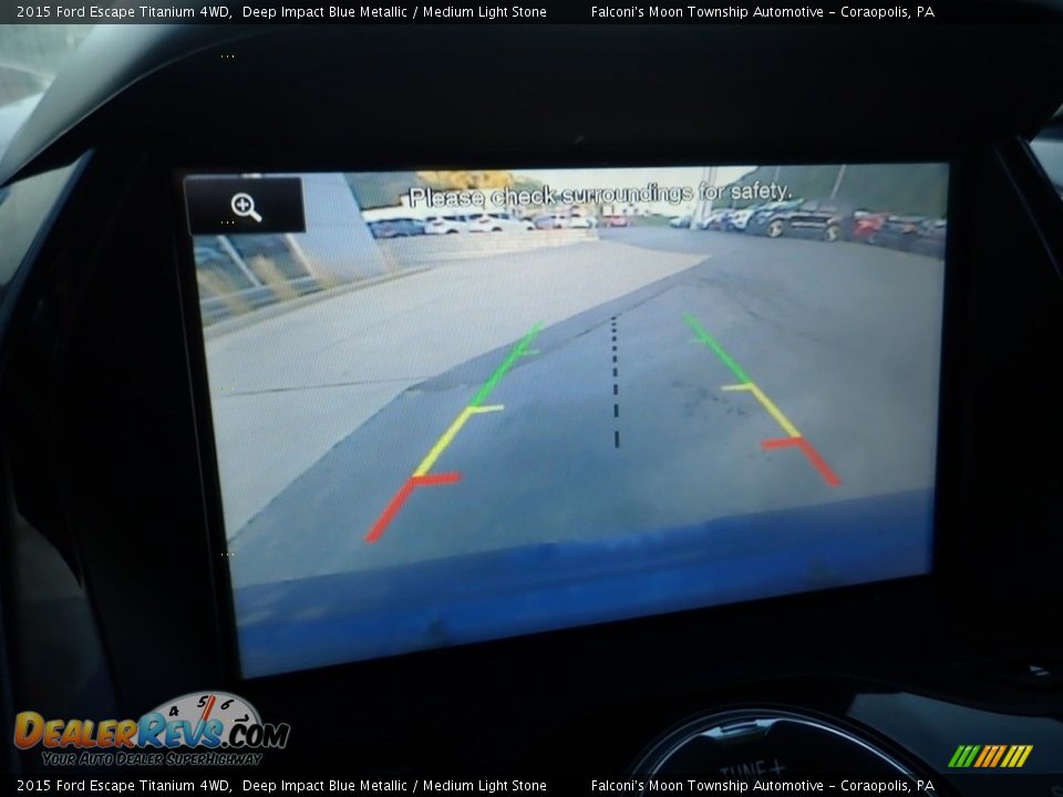 2015 Ford Escape Titanium 4WD Deep Impact Blue Metallic / Medium Light Stone Photo #25