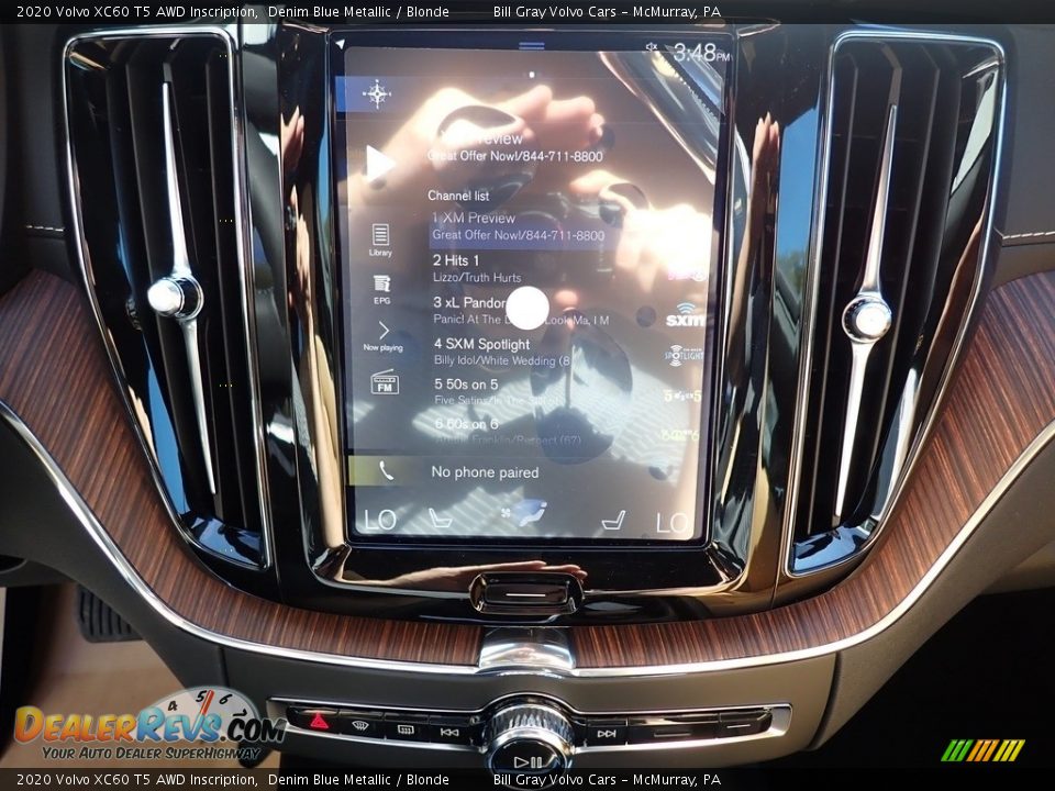 2020 Volvo XC60 T5 AWD Inscription Denim Blue Metallic / Blonde Photo #15