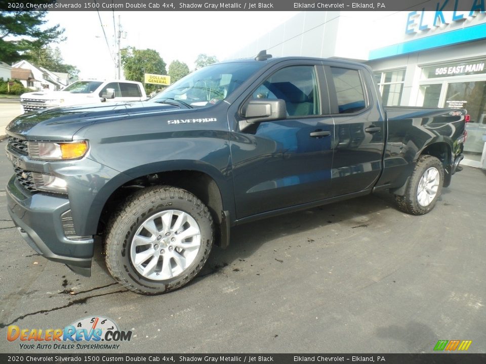 2020 Chevrolet Silverado 1500 Custom Double Cab 4x4 Shadow Gray Metallic / Jet Black Photo #1