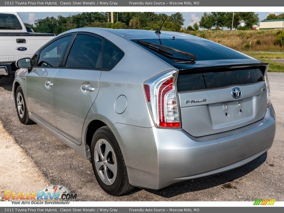 2013 Toyota Prius Five Hybrid Classic Silver Metallic / Misty Gray Photo #6