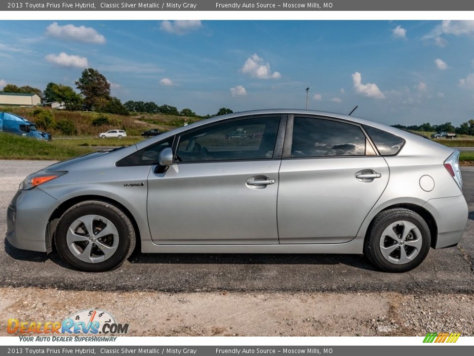 2013 Toyota Prius Five Hybrid Classic Silver Metallic / Misty Gray Photo #7