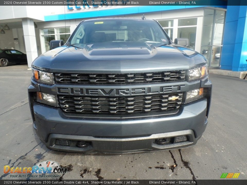 2020 Chevrolet Silverado 1500 Custom Double Cab 4x4 Shadow Gray Metallic / Jet Black Photo #3