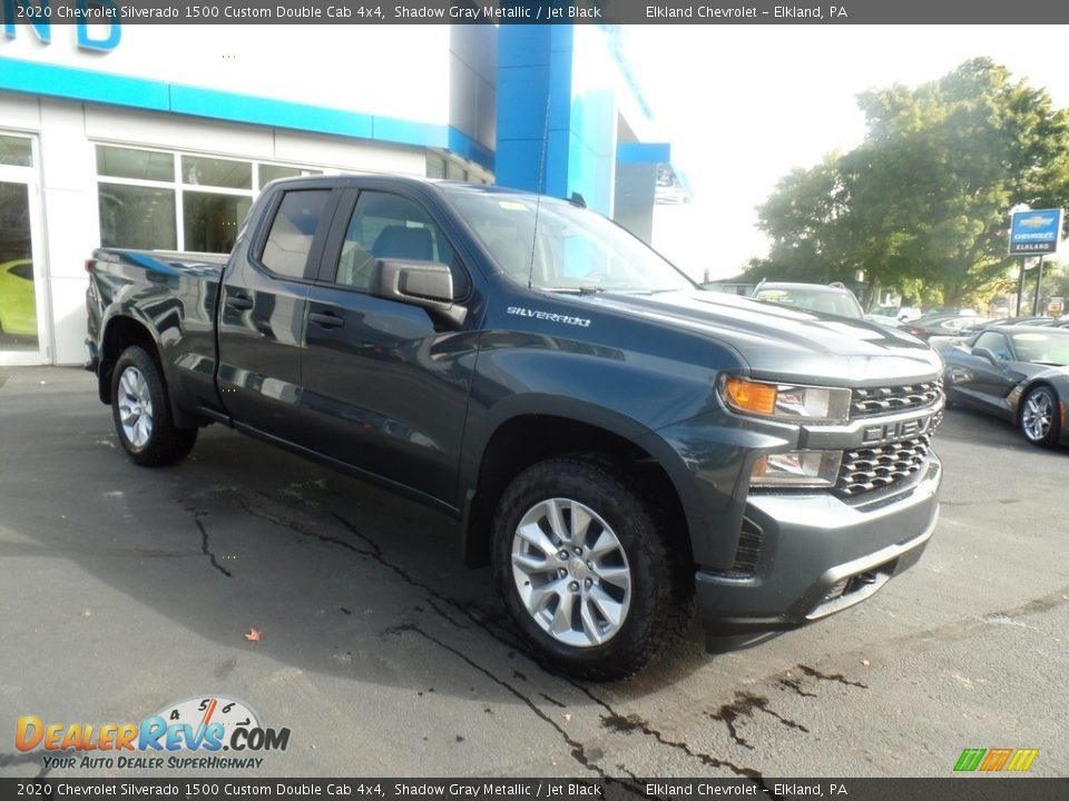 2020 Chevrolet Silverado 1500 Custom Double Cab 4x4 Shadow Gray Metallic / Jet Black Photo #5