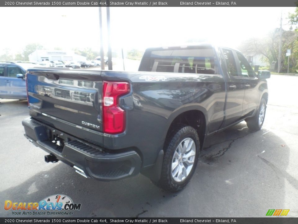 2020 Chevrolet Silverado 1500 Custom Double Cab 4x4 Shadow Gray Metallic / Jet Black Photo #7