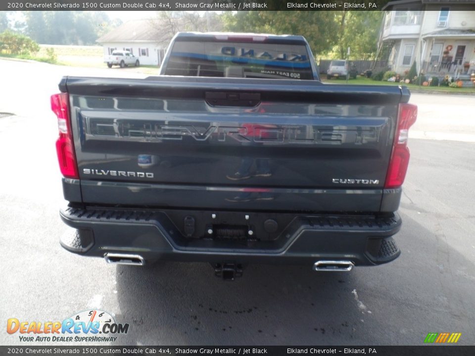 2020 Chevrolet Silverado 1500 Custom Double Cab 4x4 Shadow Gray Metallic / Jet Black Photo #8
