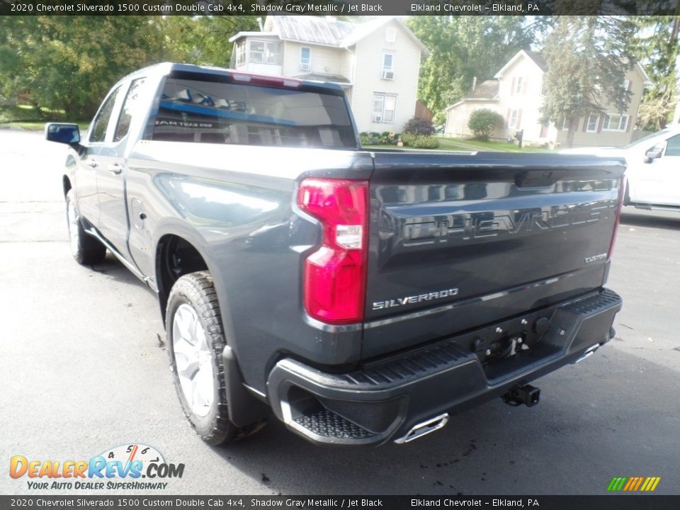 2020 Chevrolet Silverado 1500 Custom Double Cab 4x4 Shadow Gray Metallic / Jet Black Photo #9