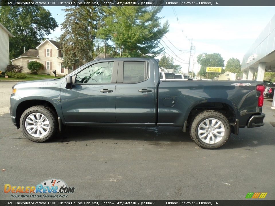 2020 Chevrolet Silverado 1500 Custom Double Cab 4x4 Shadow Gray Metallic / Jet Black Photo #10