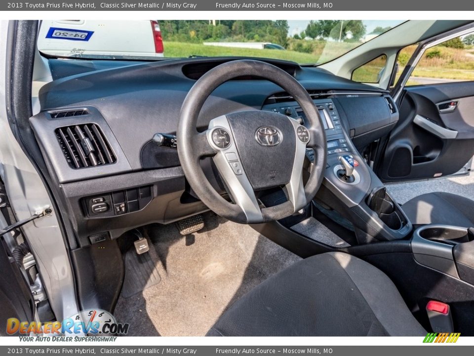 2013 Toyota Prius Five Hybrid Classic Silver Metallic / Misty Gray Photo #19