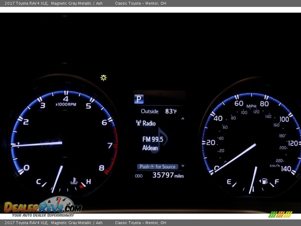 2017 Toyota RAV4 XLE Magnetic Gray Metallic / Ash Photo #7