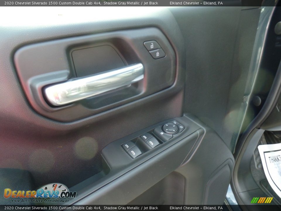 2020 Chevrolet Silverado 1500 Custom Double Cab 4x4 Shadow Gray Metallic / Jet Black Photo #16