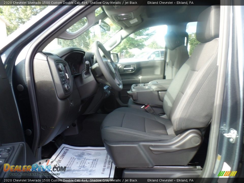 2020 Chevrolet Silverado 1500 Custom Double Cab 4x4 Shadow Gray Metallic / Jet Black Photo #17