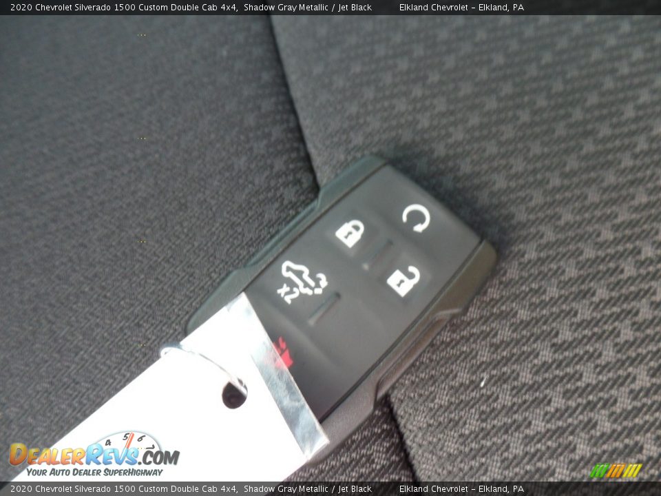 2020 Chevrolet Silverado 1500 Custom Double Cab 4x4 Shadow Gray Metallic / Jet Black Photo #19