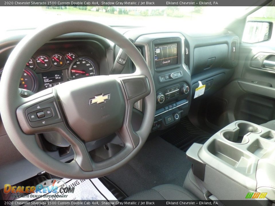 2020 Chevrolet Silverado 1500 Custom Double Cab 4x4 Shadow Gray Metallic / Jet Black Photo #20