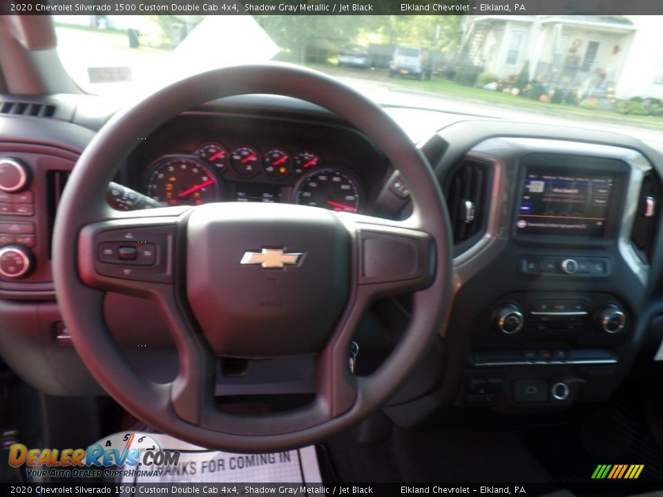 2020 Chevrolet Silverado 1500 Custom Double Cab 4x4 Shadow Gray Metallic / Jet Black Photo #21