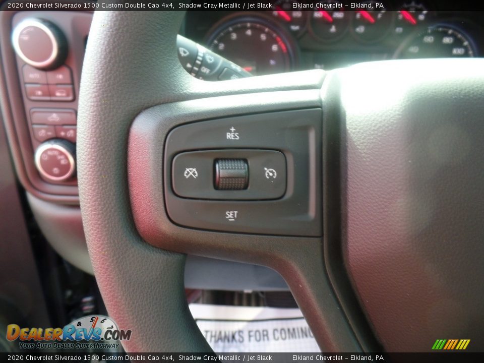 2020 Chevrolet Silverado 1500 Custom Double Cab 4x4 Shadow Gray Metallic / Jet Black Photo #23