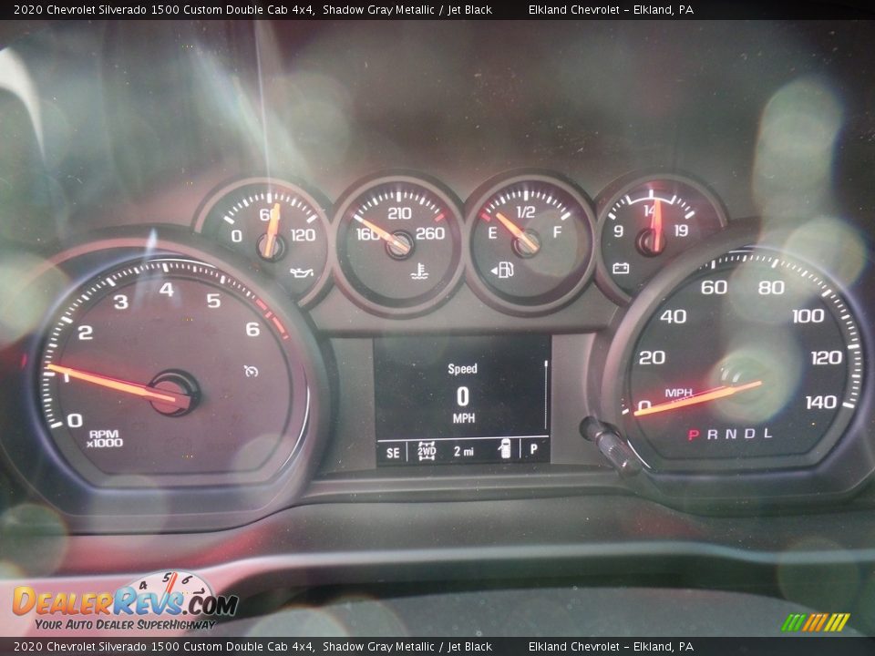 2020 Chevrolet Silverado 1500 Custom Double Cab 4x4 Shadow Gray Metallic / Jet Black Photo #25