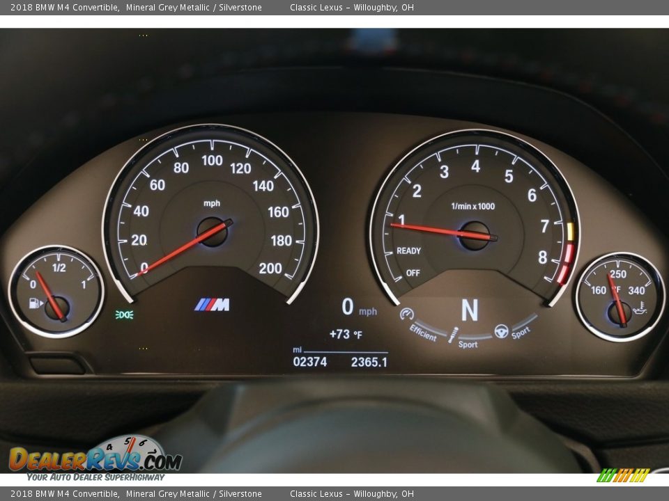 2018 BMW M4 Convertible Gauges Photo #11