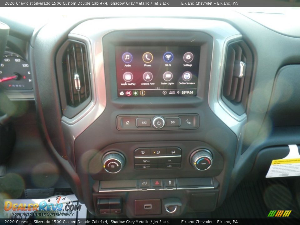 2020 Chevrolet Silverado 1500 Custom Double Cab 4x4 Shadow Gray Metallic / Jet Black Photo #26