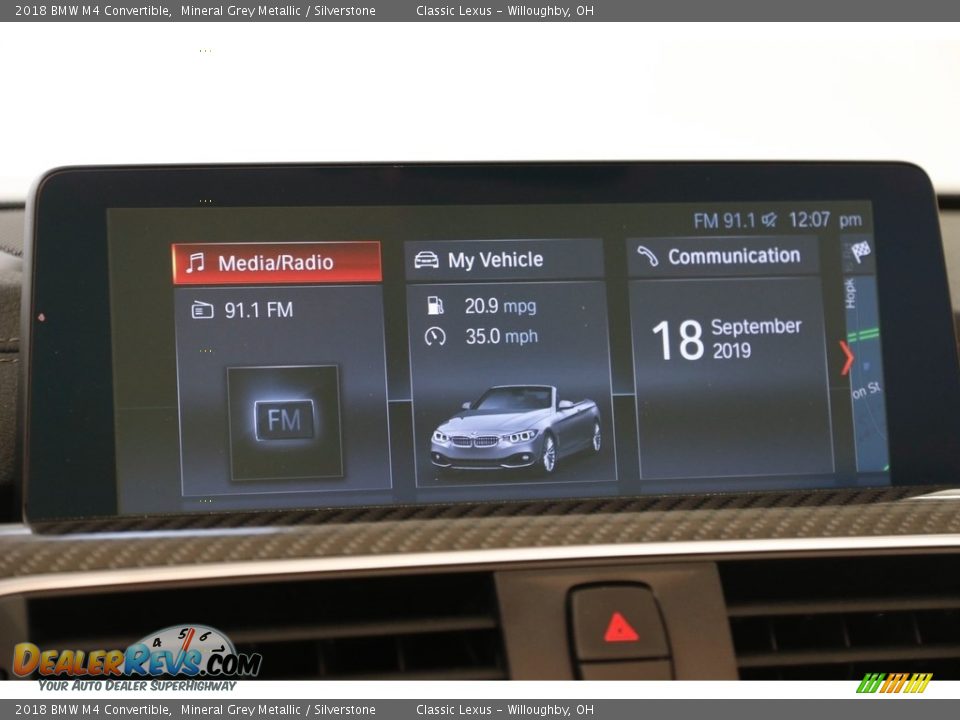 2018 BMW M4 Convertible Mineral Grey Metallic / Silverstone Photo #13