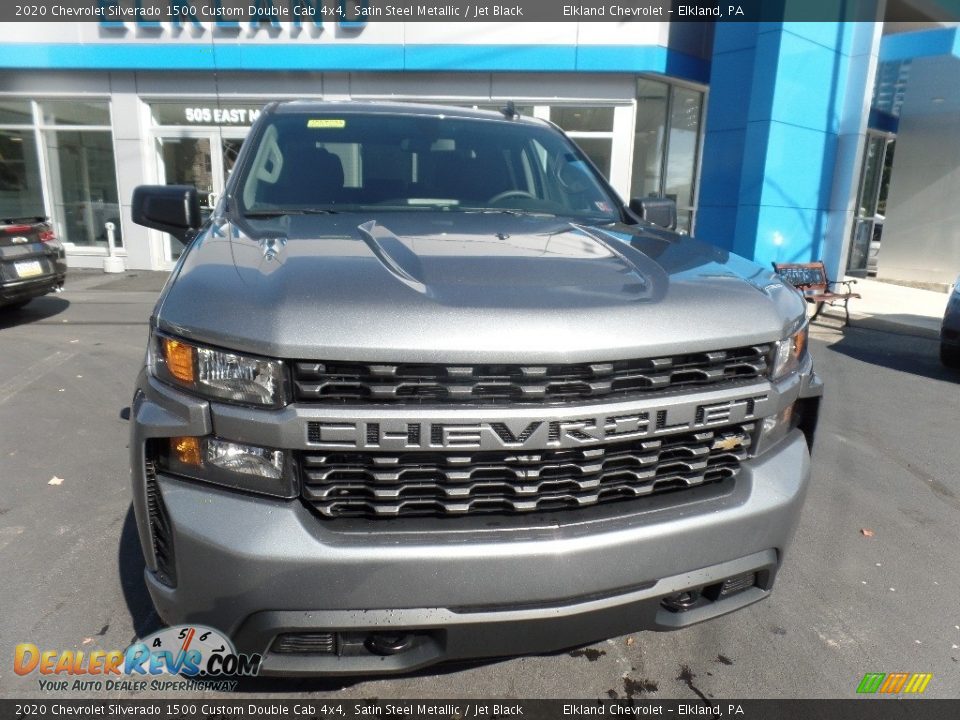 2020 Chevrolet Silverado 1500 Custom Double Cab 4x4 Satin Steel Metallic / Jet Black Photo #2