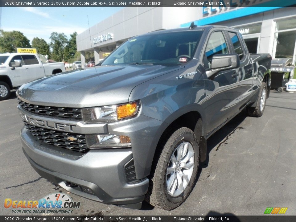 2020 Chevrolet Silverado 1500 Custom Double Cab 4x4 Satin Steel Metallic / Jet Black Photo #3