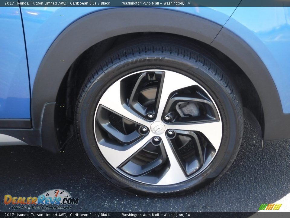 2017 Hyundai Tucson Limited AWD Caribbean Blue / Black Photo #3
