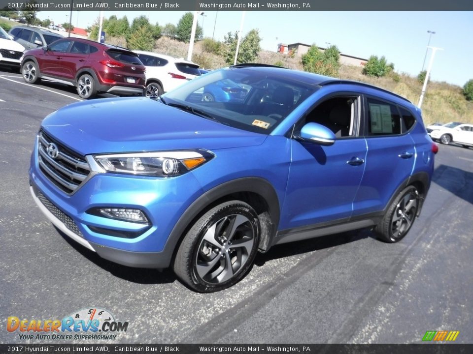 2017 Hyundai Tucson Limited AWD Caribbean Blue / Black Photo #6