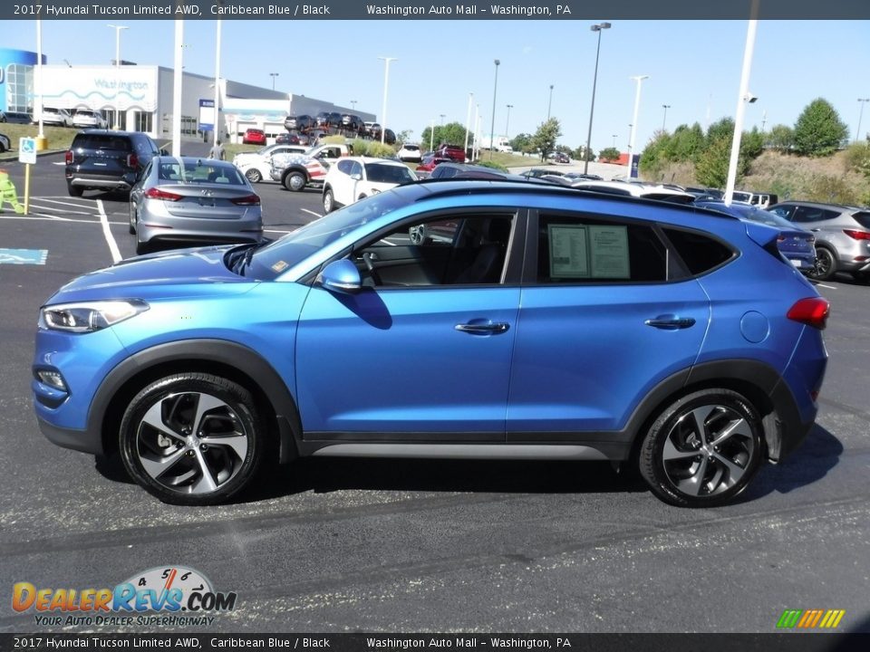 2017 Hyundai Tucson Limited AWD Caribbean Blue / Black Photo #7