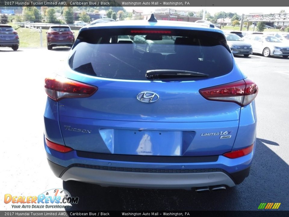 2017 Hyundai Tucson Limited AWD Caribbean Blue / Black Photo #9