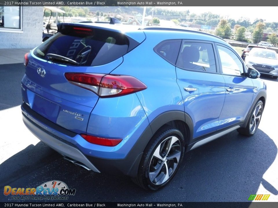 2017 Hyundai Tucson Limited AWD Caribbean Blue / Black Photo #10