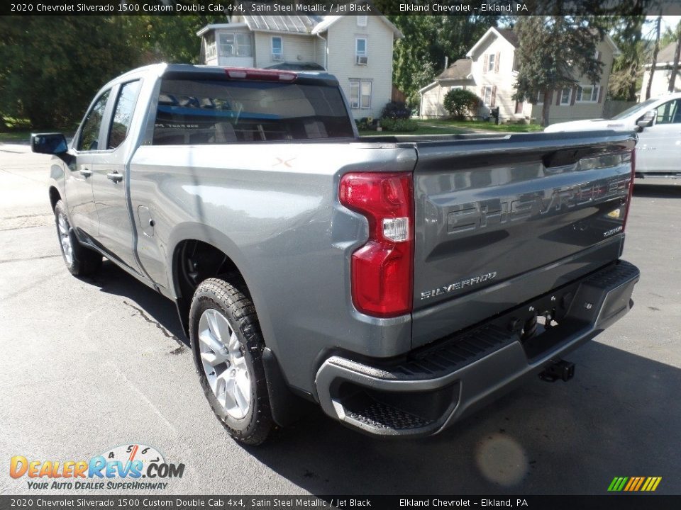 2020 Chevrolet Silverado 1500 Custom Double Cab 4x4 Satin Steel Metallic / Jet Black Photo #7