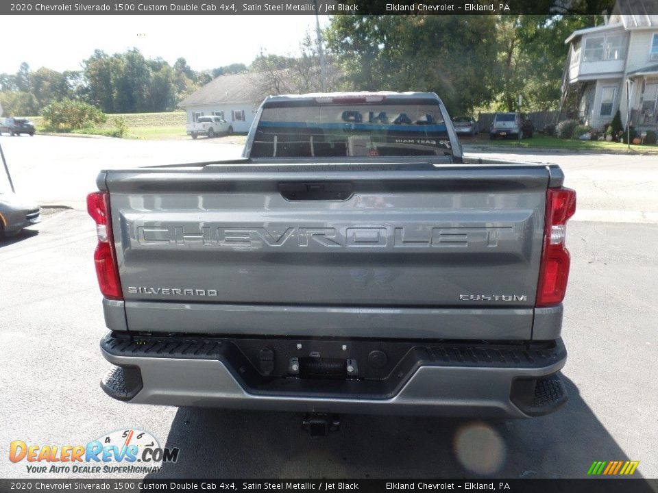 2020 Chevrolet Silverado 1500 Custom Double Cab 4x4 Satin Steel Metallic / Jet Black Photo #8