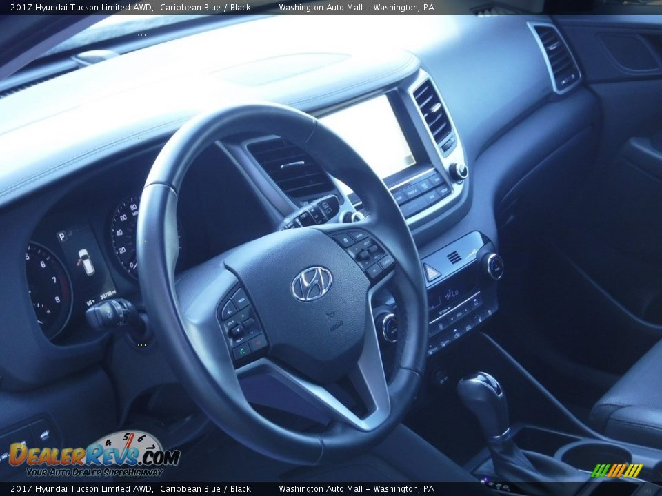 2017 Hyundai Tucson Limited AWD Caribbean Blue / Black Photo #14