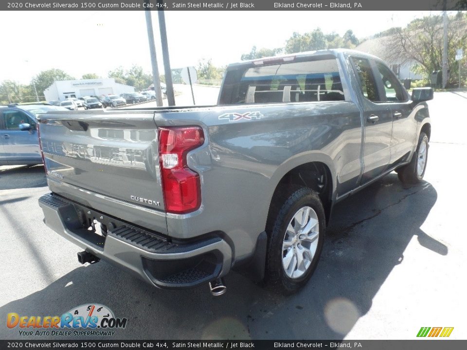 2020 Chevrolet Silverado 1500 Custom Double Cab 4x4 Satin Steel Metallic / Jet Black Photo #9