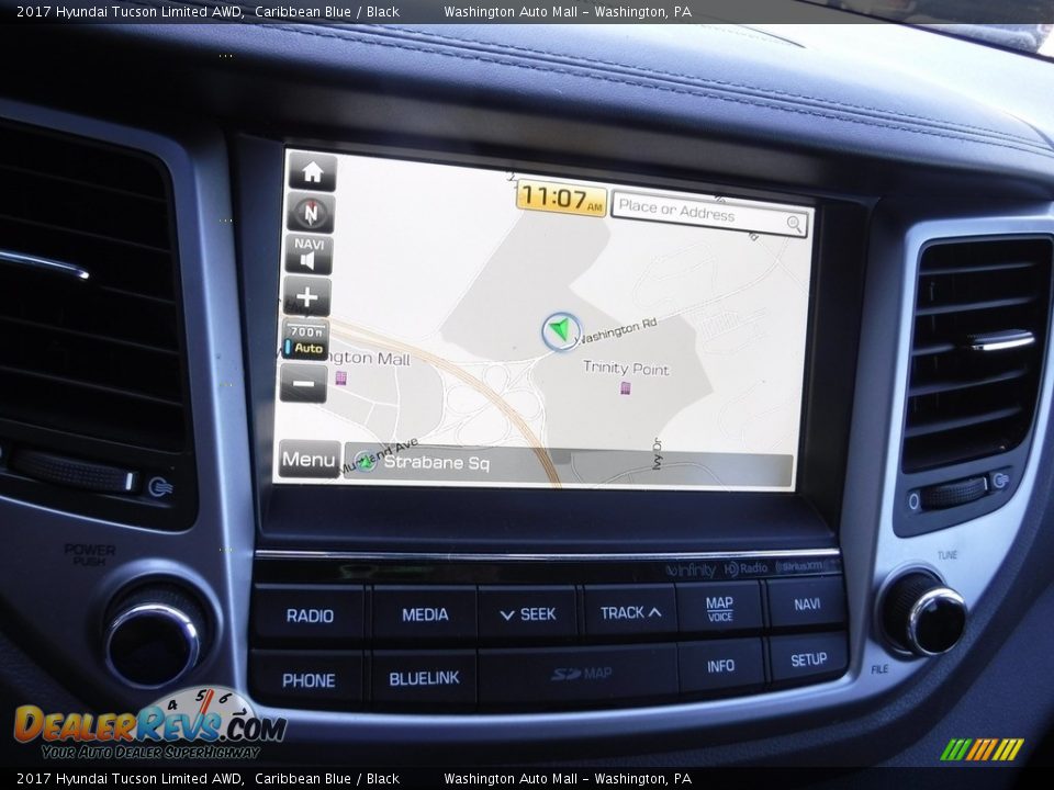 2017 Hyundai Tucson Limited AWD Caribbean Blue / Black Photo #21