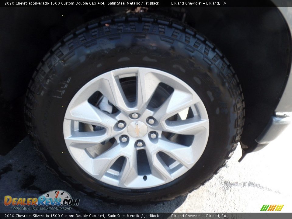 2020 Chevrolet Silverado 1500 Custom Double Cab 4x4 Satin Steel Metallic / Jet Black Photo #11