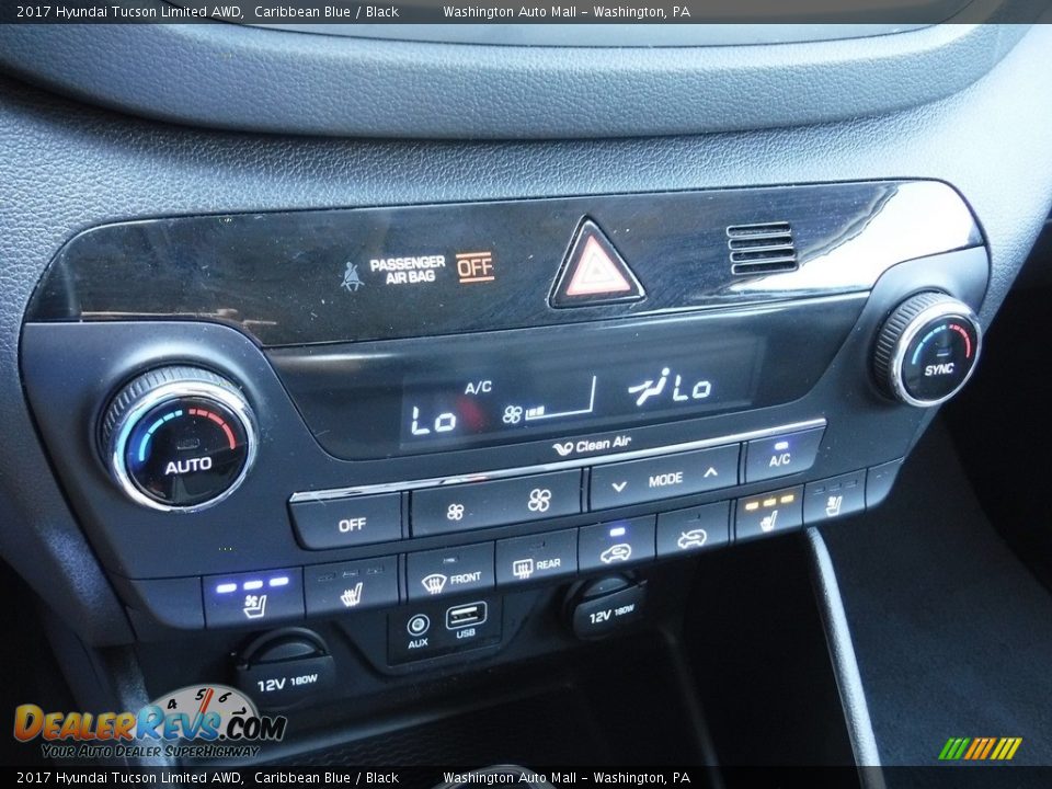 2017 Hyundai Tucson Limited AWD Caribbean Blue / Black Photo #23