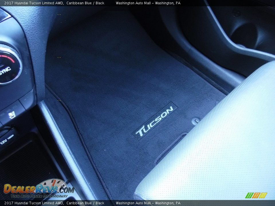 2017 Hyundai Tucson Limited AWD Caribbean Blue / Black Photo #24