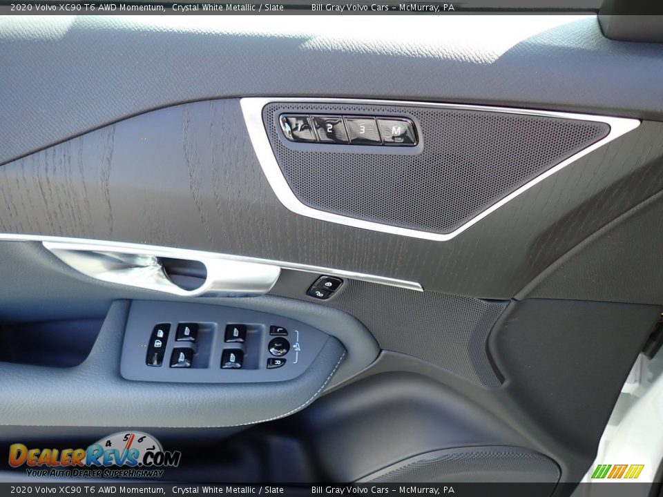 2020 Volvo XC90 T6 AWD Momentum Crystal White Metallic / Slate Photo #10