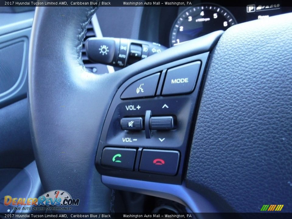 2017 Hyundai Tucson Limited AWD Caribbean Blue / Black Photo #25