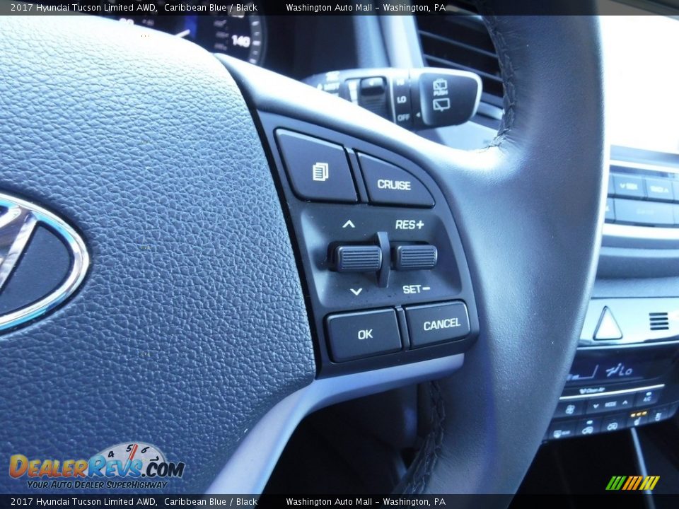 2017 Hyundai Tucson Limited AWD Caribbean Blue / Black Photo #26