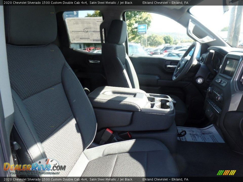 2020 Chevrolet Silverado 1500 Custom Double Cab 4x4 Satin Steel Metallic / Jet Black Photo #14
