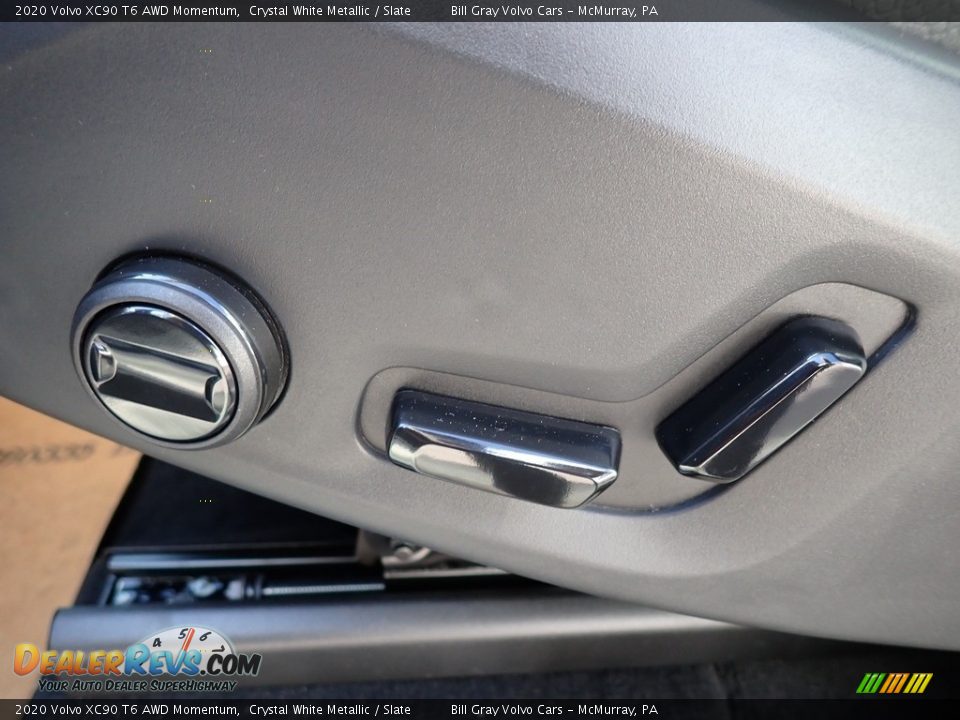 2020 Volvo XC90 T6 AWD Momentum Crystal White Metallic / Slate Photo #13