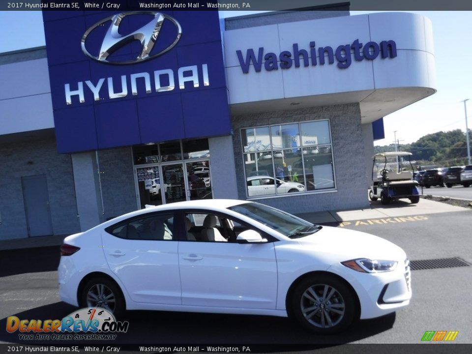 2017 Hyundai Elantra SE White / Gray Photo #2