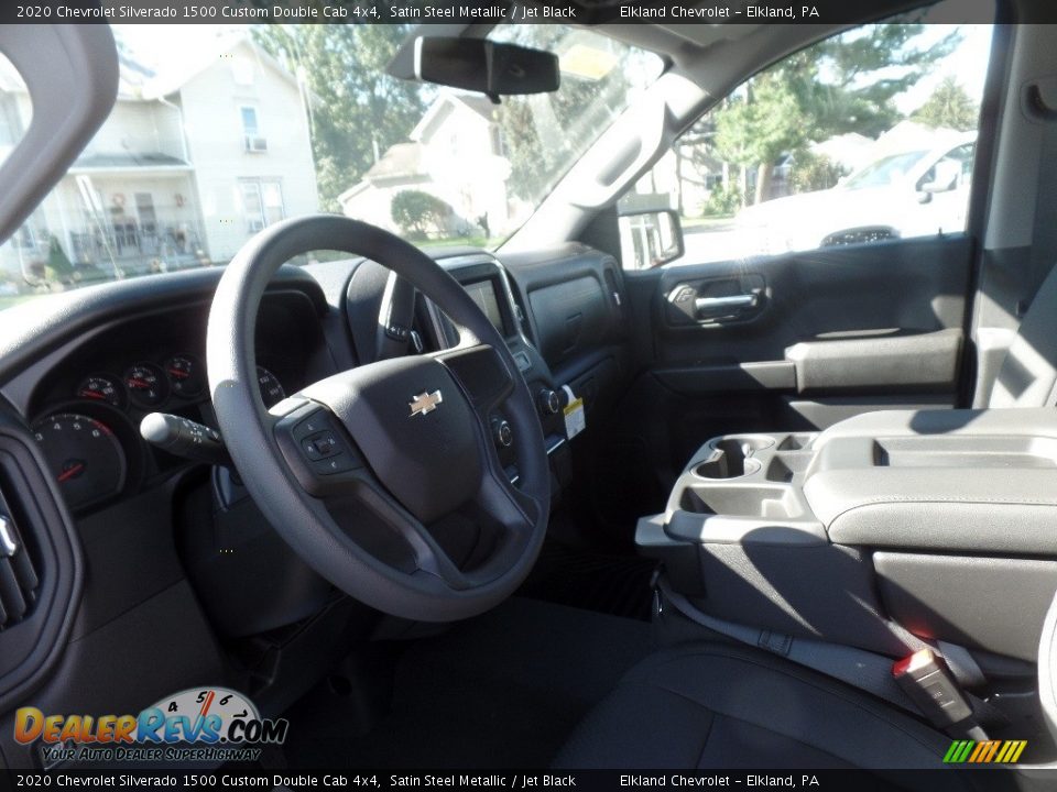 2020 Chevrolet Silverado 1500 Custom Double Cab 4x4 Satin Steel Metallic / Jet Black Photo #19