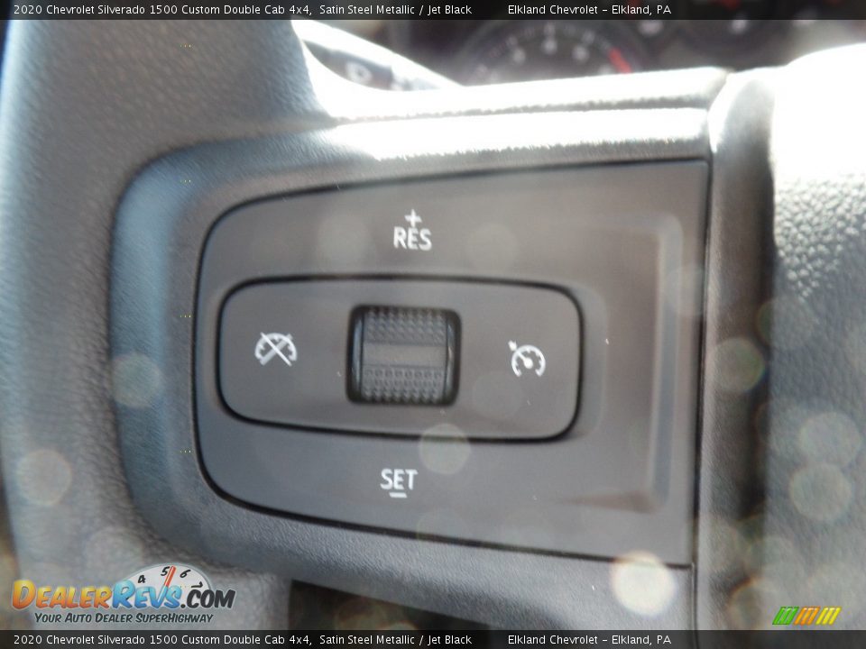 2020 Chevrolet Silverado 1500 Custom Double Cab 4x4 Satin Steel Metallic / Jet Black Photo #24
