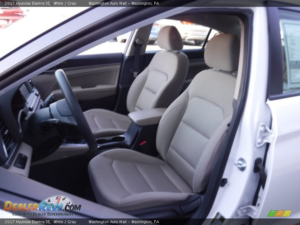 2017 Hyundai Elantra SE White / Gray Photo #10