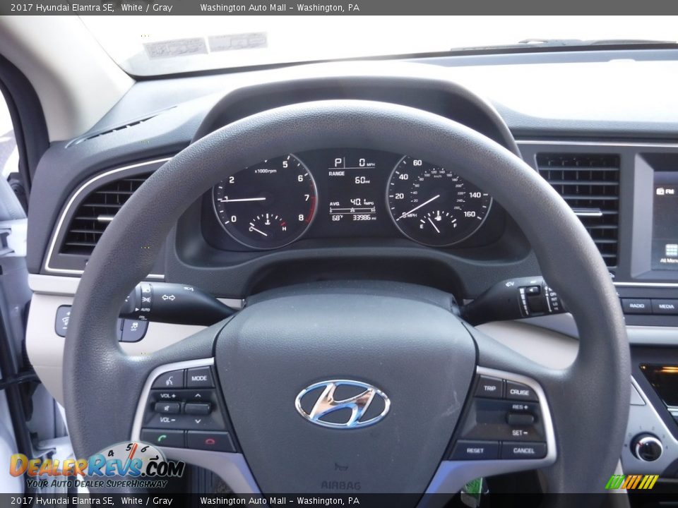 2017 Hyundai Elantra SE White / Gray Photo #13