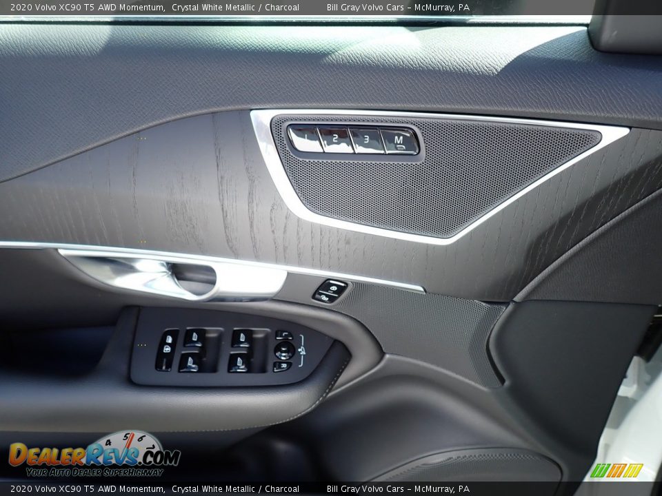 2020 Volvo XC90 T5 AWD Momentum Crystal White Metallic / Charcoal Photo #10